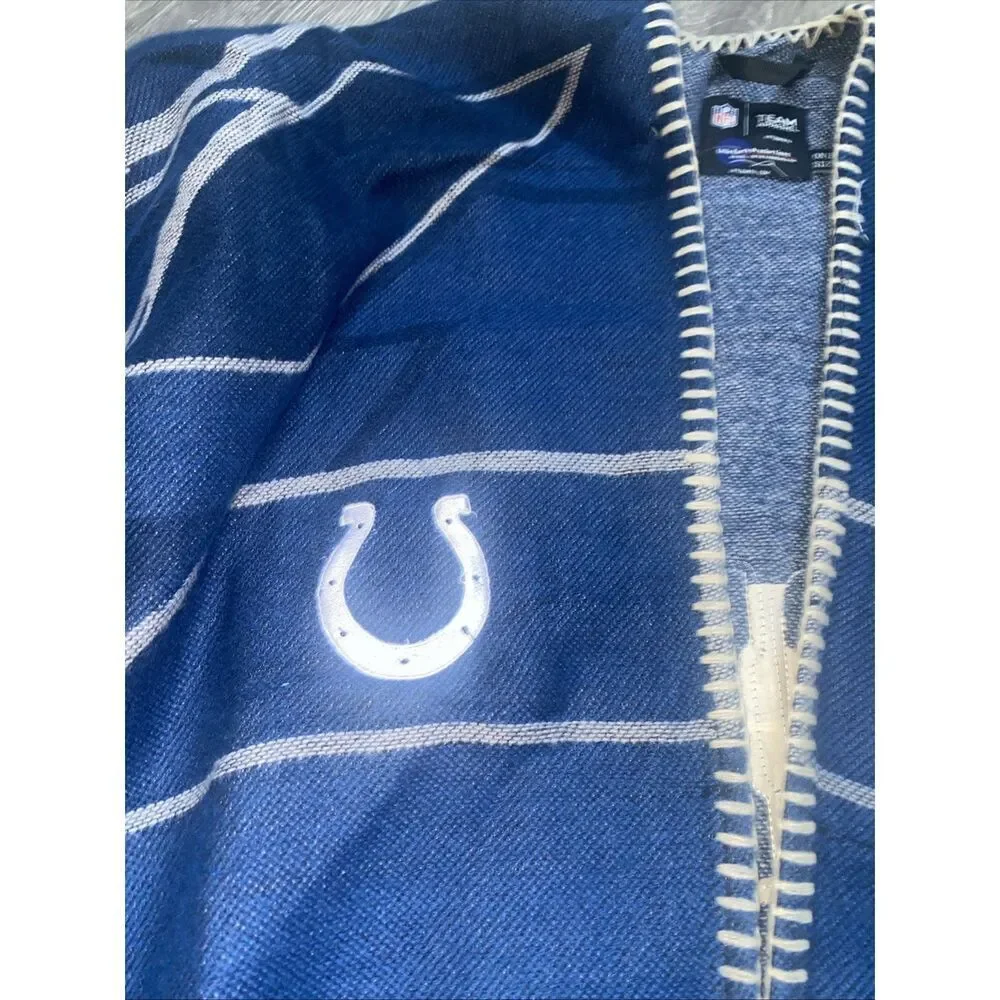 NFL COLTS Whipstitch Woven Poncho Jacket Blush Cape Team Apparel